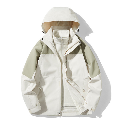 Men's and Women's Unisex Outdoor Hiking Jacket 3-in-1 Waterproof Removable Inner Liner Windproof Waterproof