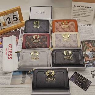 2025 Guess Home New Fashion Wallet Medium Size Unisex Versatile Wallet Multi-Card Slot Clutch High-End Large Capacity