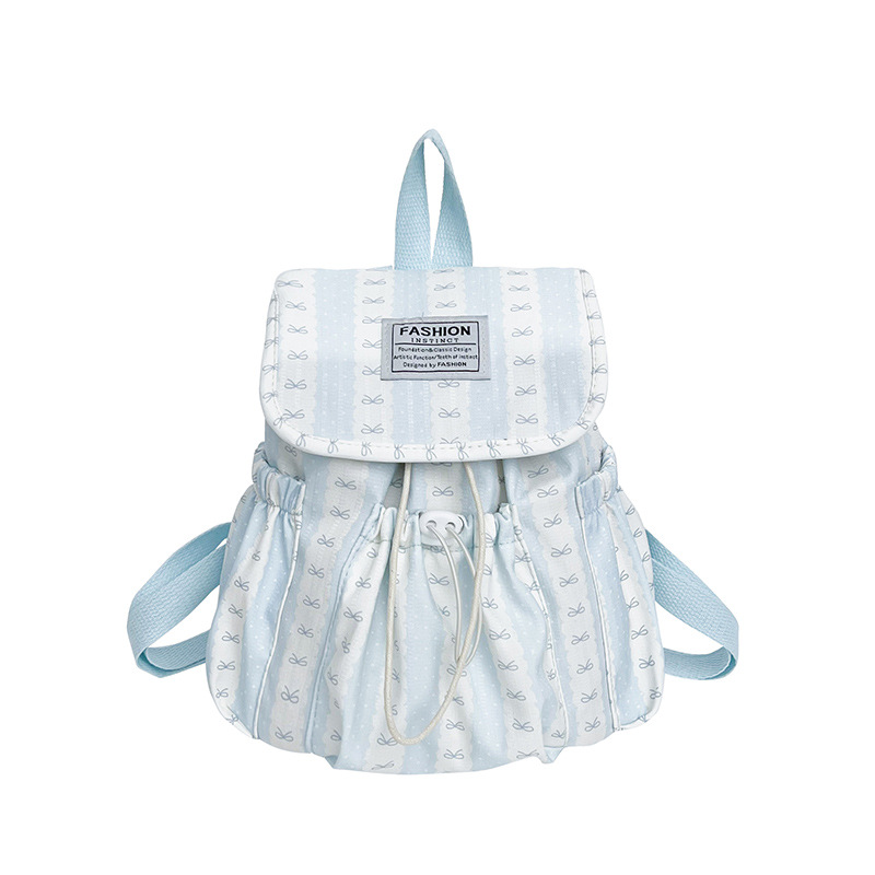 Suave sistema de diseño de rayas de color fresco mochila de la fiesta de las niñas estudiantes de viaje diario de compras mochila de primavera
