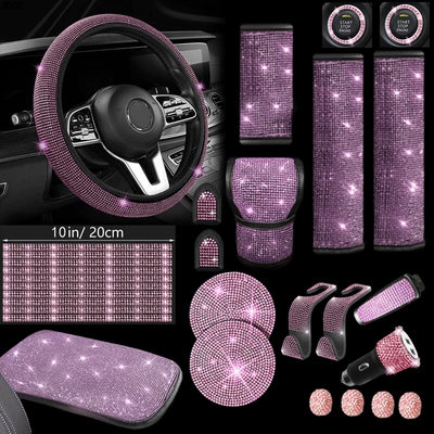 safety belt cover electric charging air — Steering wheel cover - pink-38cm