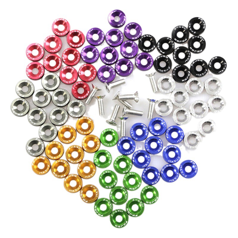 JdM Modificación del coche M6 Junta tornillo protector de la batería arandela Fender marco de la placa de matrícula tornillo Decoración