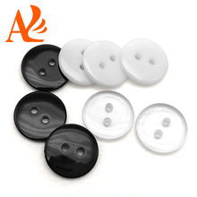 黑白树脂纽扣衬衫毛衣大衣工衣外套垫扣面包扣圆形二眼纽扣扣子