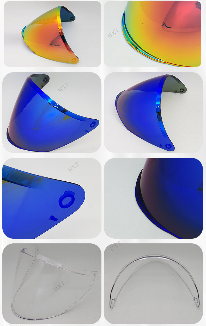 Of626 Motorcycle Helmet Lens Is Compatible with the Of626 Three-Quarter Helmet, Featuring Anti-Fog and Full-Face Protection, Sunshade, and Wind Protection