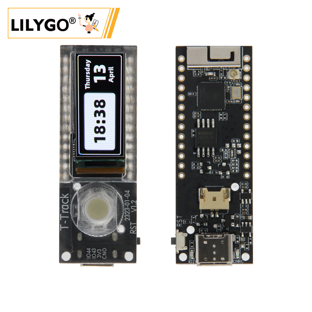 LILYGO® T-Track ESP32-S3 1.1英寸AMOLED 轨迹球无线模块开发板