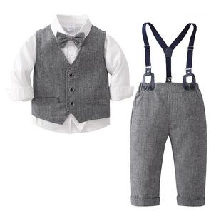 Cross-Border Children's Clothing Dropshipping British Suits Children's Suits Baby Clothes Spring and Autumn Gentleman Dresses Boys' Autumn Clothes