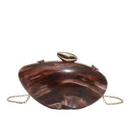 跨境法式鹅蛋盒子手拿包欧美个性亚克力晚宴包亮面包单肩斜挎包女