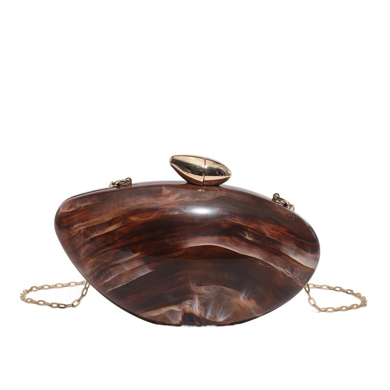 Cross-border French Style Goose Egg Box Clutch Bag European and American Style Acrylic Evening Bag Bright Bread Shoulder Crossbody Bag for Women Cross-border French Style Goose Egg Box Clutch Bag European and American Style Acrylic Evening Bag Bright Bread Shoulder Crossbody Bag for Women