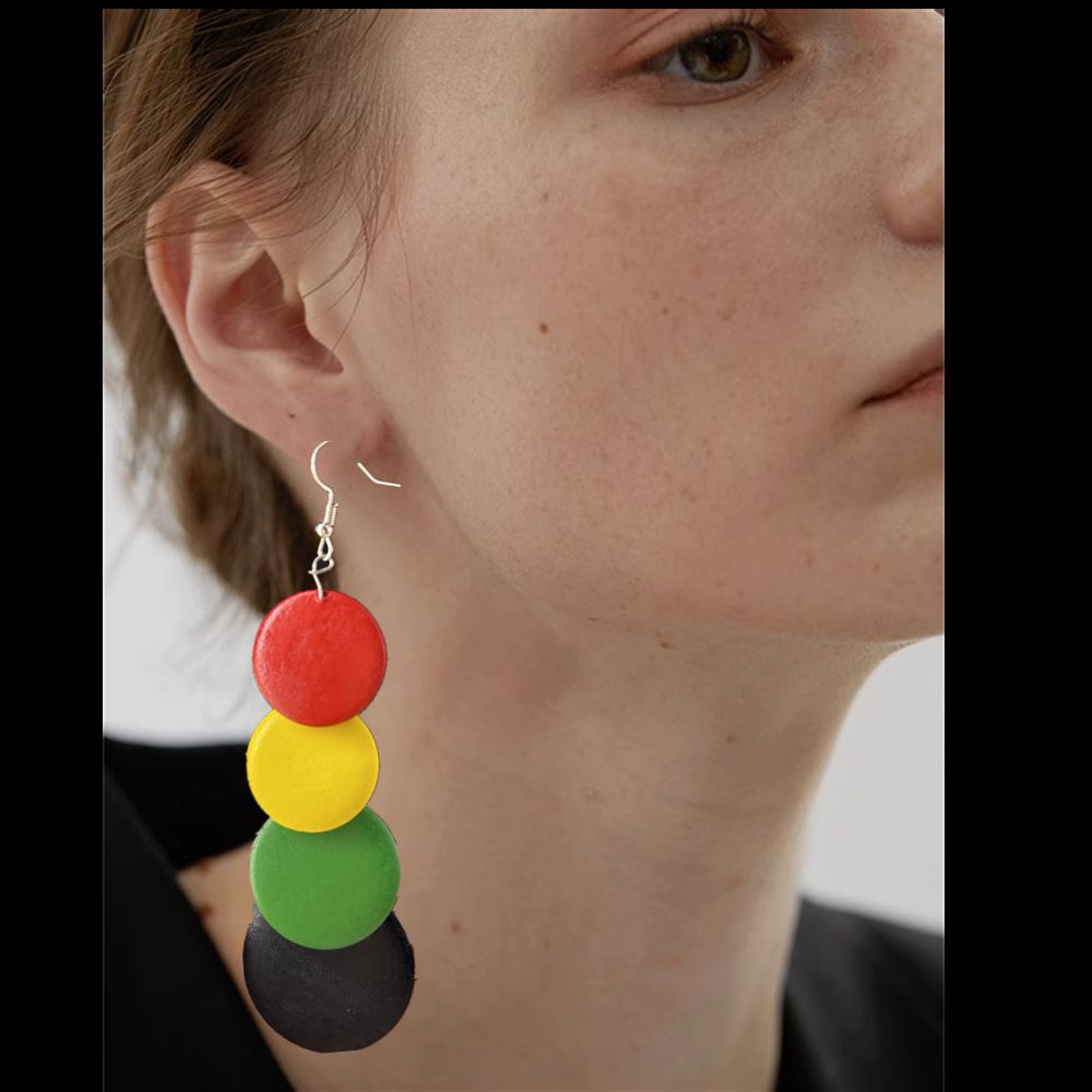 유럽과 미국의 라운드 민족 스타일 레트로 긴 귀걸이 아프리카 원시 스타일 크로스 국경 귀걸이 아마존 귀걸이