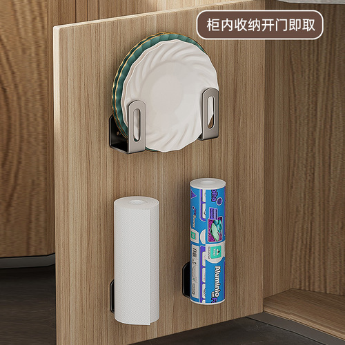 Thickened Pot Lid Stand No-Drill Kitchen Pot Lid Holder Rack Cutting Board Storage Shelf Bathroom Wall Mount Organizer