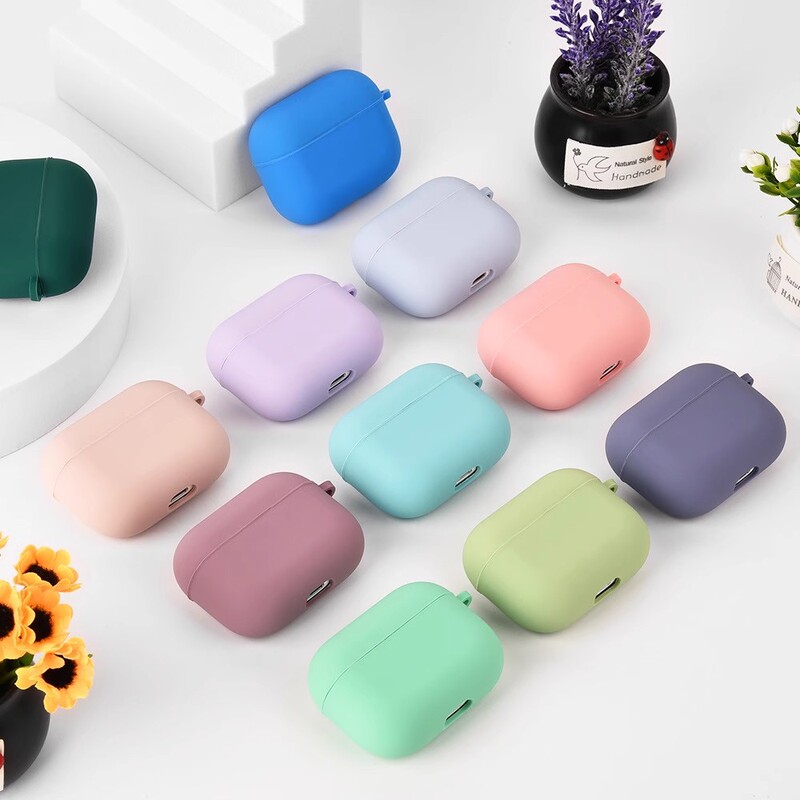 Airpods 第 4 世代保護カバー第 2 世代第 3 世代 pro2 Apple Bluetooth ヘッドセットソフトケースに適したソリッドカラーの液体シリコーン|undefined