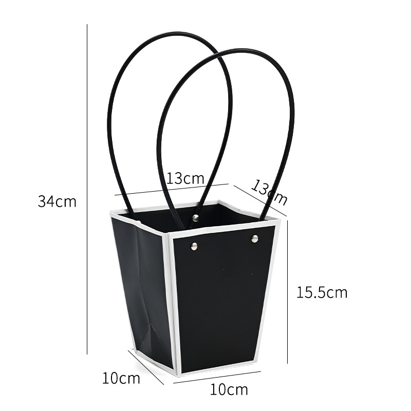 Bolso especial transfronterizo para flores, descuento al por mayor, bolsa trapezoidal de papel kraft impermeable, bolsa de embalaje de regalo, bolsa de ramo