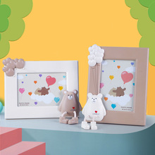 创意儿童卡通照片相框摆台7寸宝宝可爱简约相架桌面摆件挂墙相框