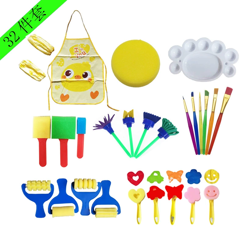 Костюм для рисования детские инструменты для рисования детский сад DIY губка печать кисть Инструменты для рисования художественные принадлежности
