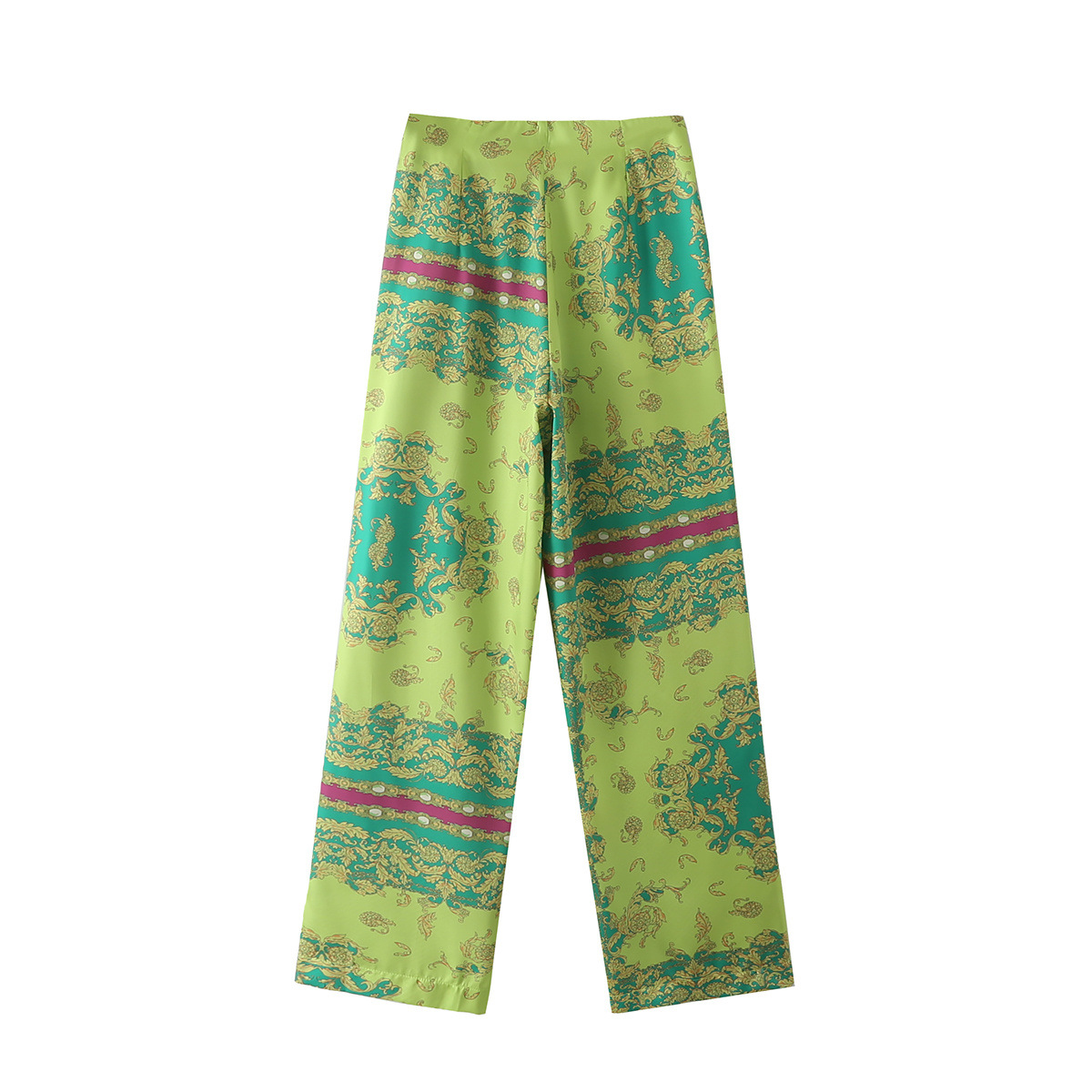 pantalones rectos estampados de talle alto NSAM131037