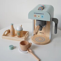 2-3-4-5歳の木製子供のままごとシミュレーションコーヒーマシンの男の子と女の子の誕生日プレゼント越境キッチンのおもちゃ