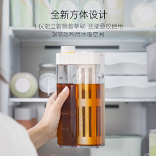 ✧ Crystal Brick Cold Brew Pot Coffee Pot Cold Brew Coffee Cup Cold Brew Cup Cold Brew Bottle Household Professional Large Capacity