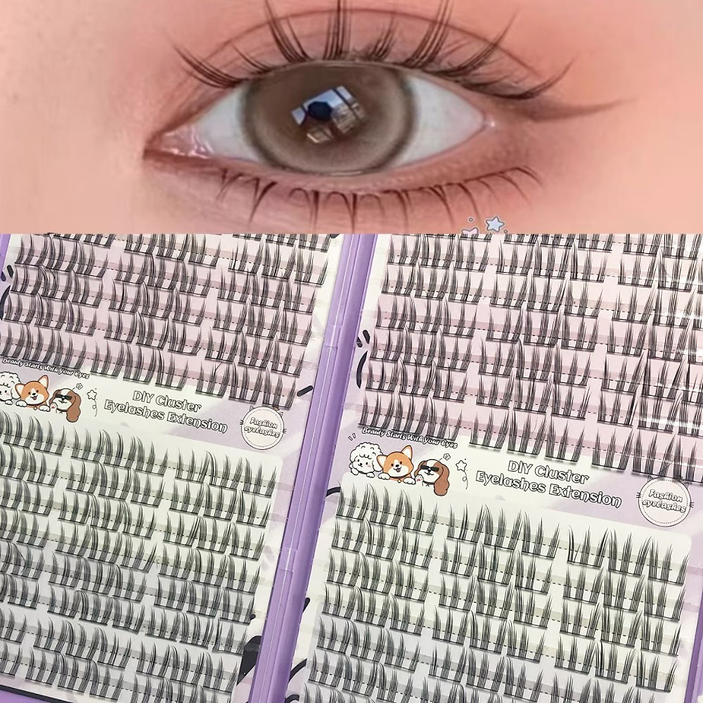 Serie de pestañas postizas transfronterizas Libro de pestañas de comercio exterior Pestañas postizas en inglés completas Pestañas postizas de gran capacidad, pelo segmentado de un solo racimo