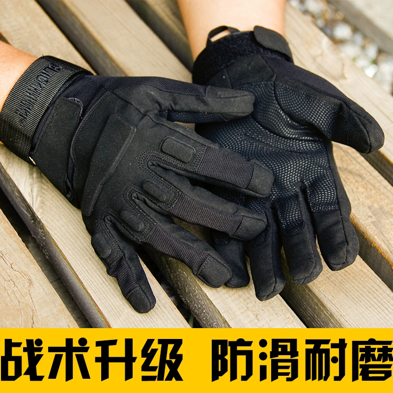 Special Forces Full Finger Tactical Gloves Men's Combat Outdoor Cycling Motorcycle Mountaineering Fitness Military Fan Protective Warm Gloves