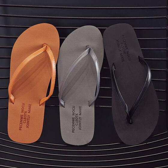 Flip-flops Men's 2023 New Summer Simple Outer Wear Seaside Sandals for Couples Thick-soled Non-slip Sandals