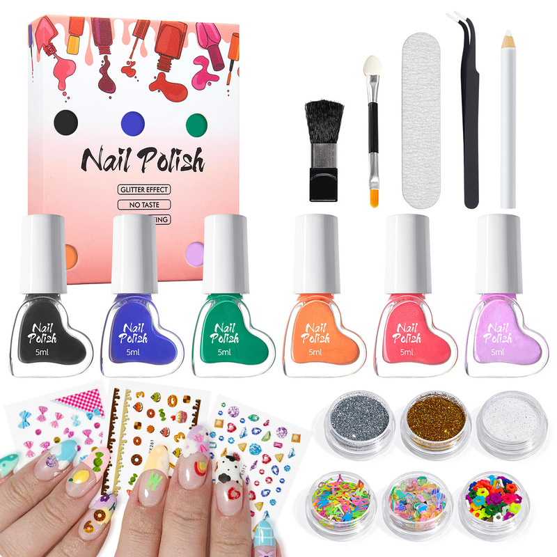 Cross-border nail polish free baking suit golden onion powder nail jewelry nail polish glue sticker sequins nail tools wholesale