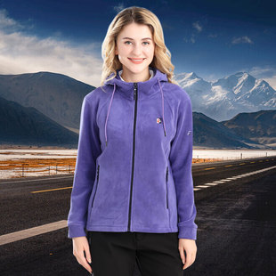 De Velvet Jacket Women's Top fleece-lined Zipper Cardigan Sweater Autumn and Winter Women's Niche High-end Sense Windbreaker with Hood in stock