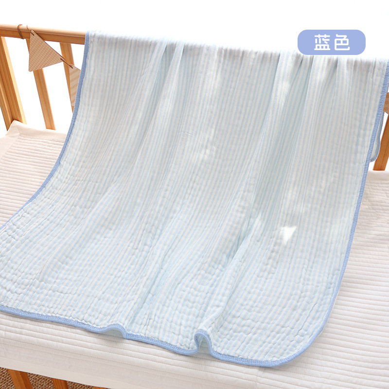 竹棉纱布-蓝色 / 六层高密110*110cm