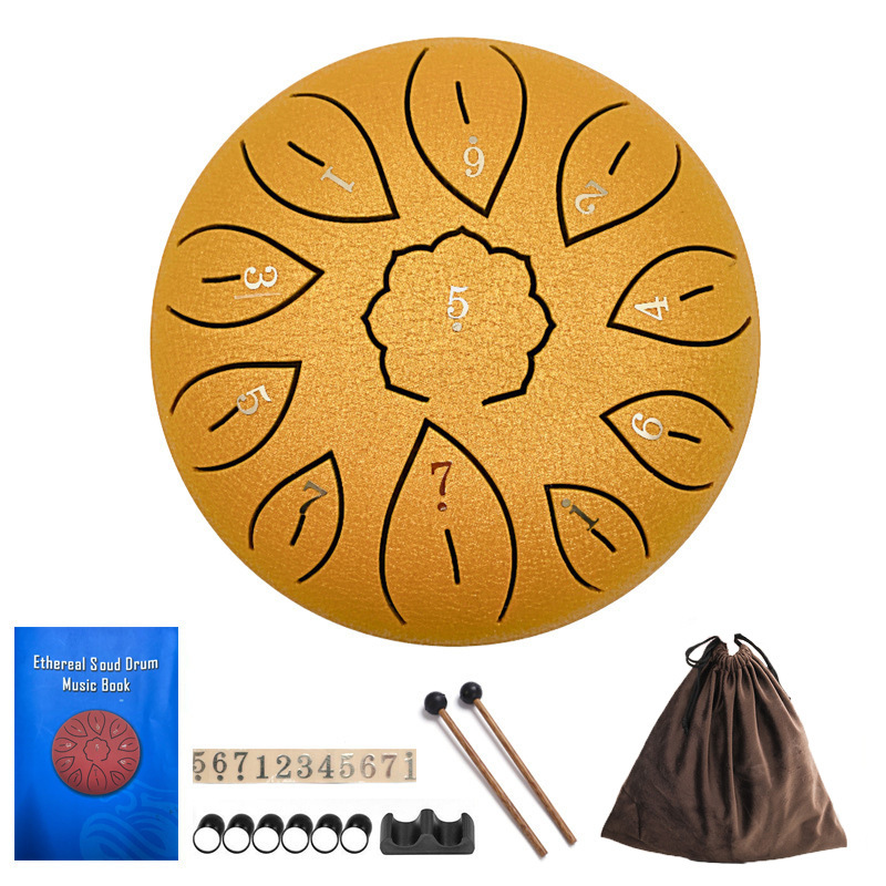 Instrumento musical tambor etéreo 6 pulgadas 8 tonos/11 tonos tambor etéreo C tambor de mano afinado tambor de lengua de acero instrumento musical para niños exclusivo transfronterizo