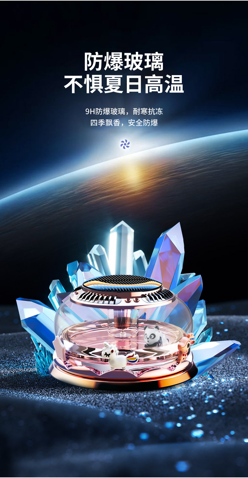 Factory Direct Sales Car Solar Aromatherapy Ornaments Suspended Solar Perfume Seat Car Home Fragrance Essential Oil