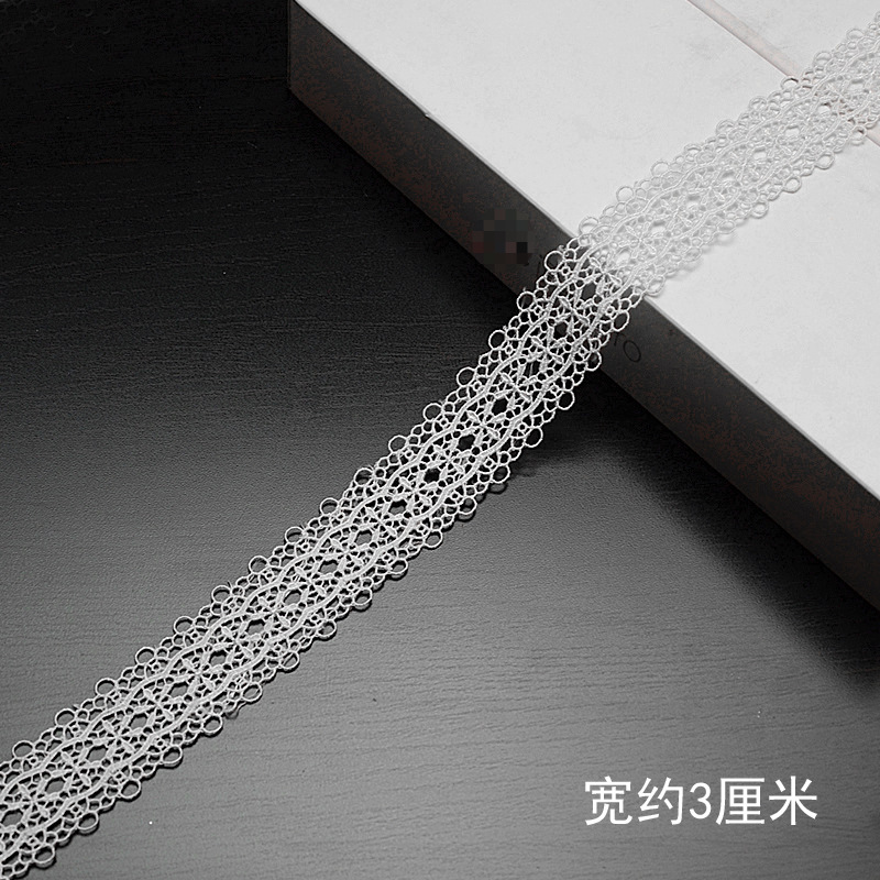 Y8YO bordado encaje vacío soluble en agua accesorios de encaje accesorios de ropa material de decoración DIY tocado hecho a mano