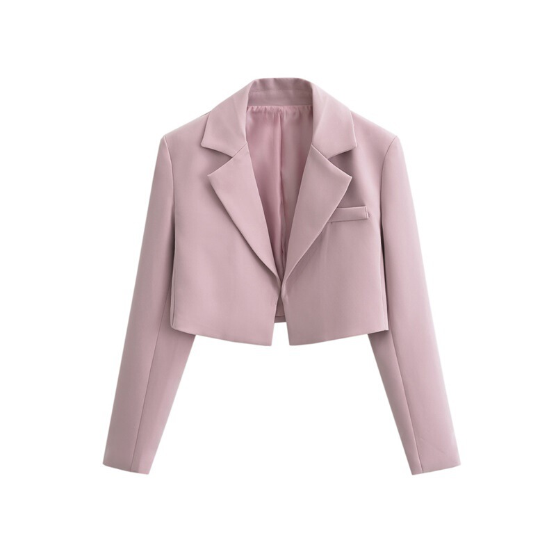 American Hot girl pure ribbon shoulder pad slim fit small suit socialite temperament coat Autumn New lapel long sleeve women's clothing