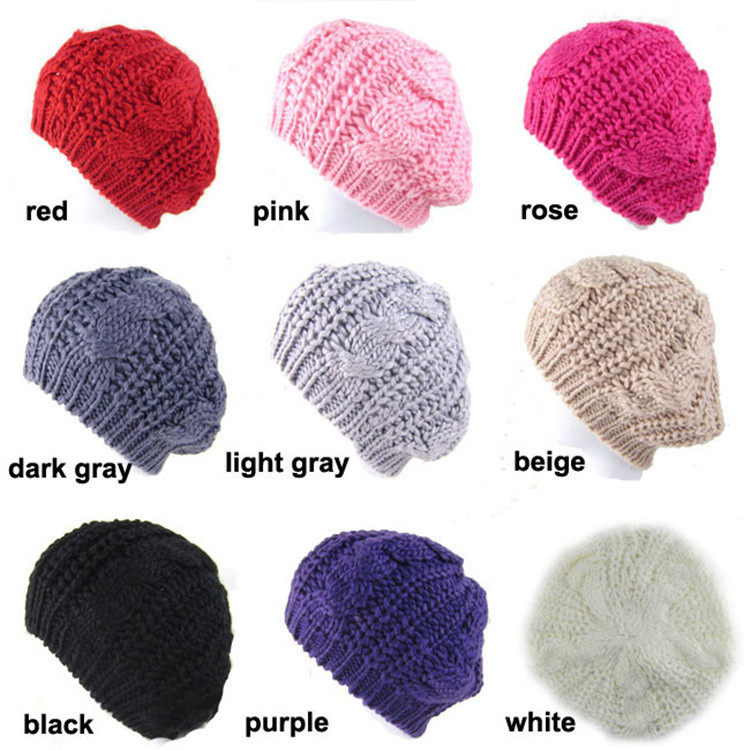Knitted Beret Hat For Women - Stylish Wool Winter Accessory_voghion.com