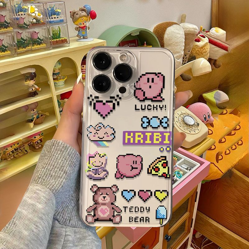 Pixel Star Card is suitable for Apple 16promax mobile phone case 14 15 16 soft case 12 space case fine hole