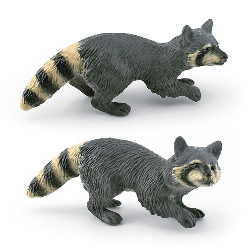 Cross-border children's simulated static forest animal raccoon model mini solid ring-tailed lemur desktop ornament toy