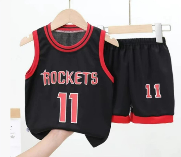 夏季儿童篮球服套装男童运动速干衣中大童无袖短裤两件套女童背心|undefined