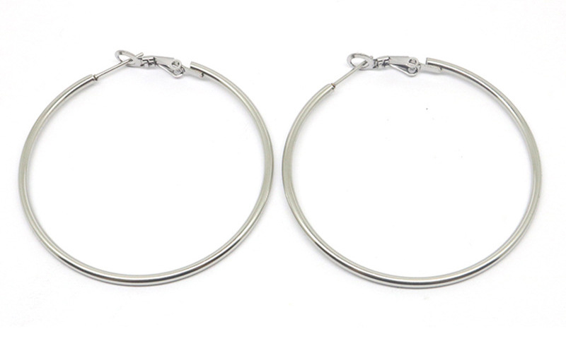 Simple Style Geometric Stainless Steel Plating Earrings 1 Pair