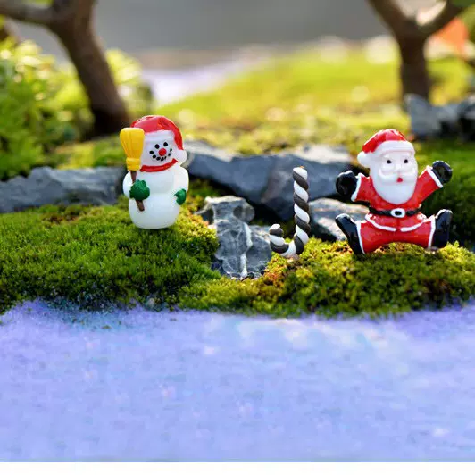 圣诞树圣诞老人可爱雪人微景观盆景圣诞节桌面装饰摆件量大价优