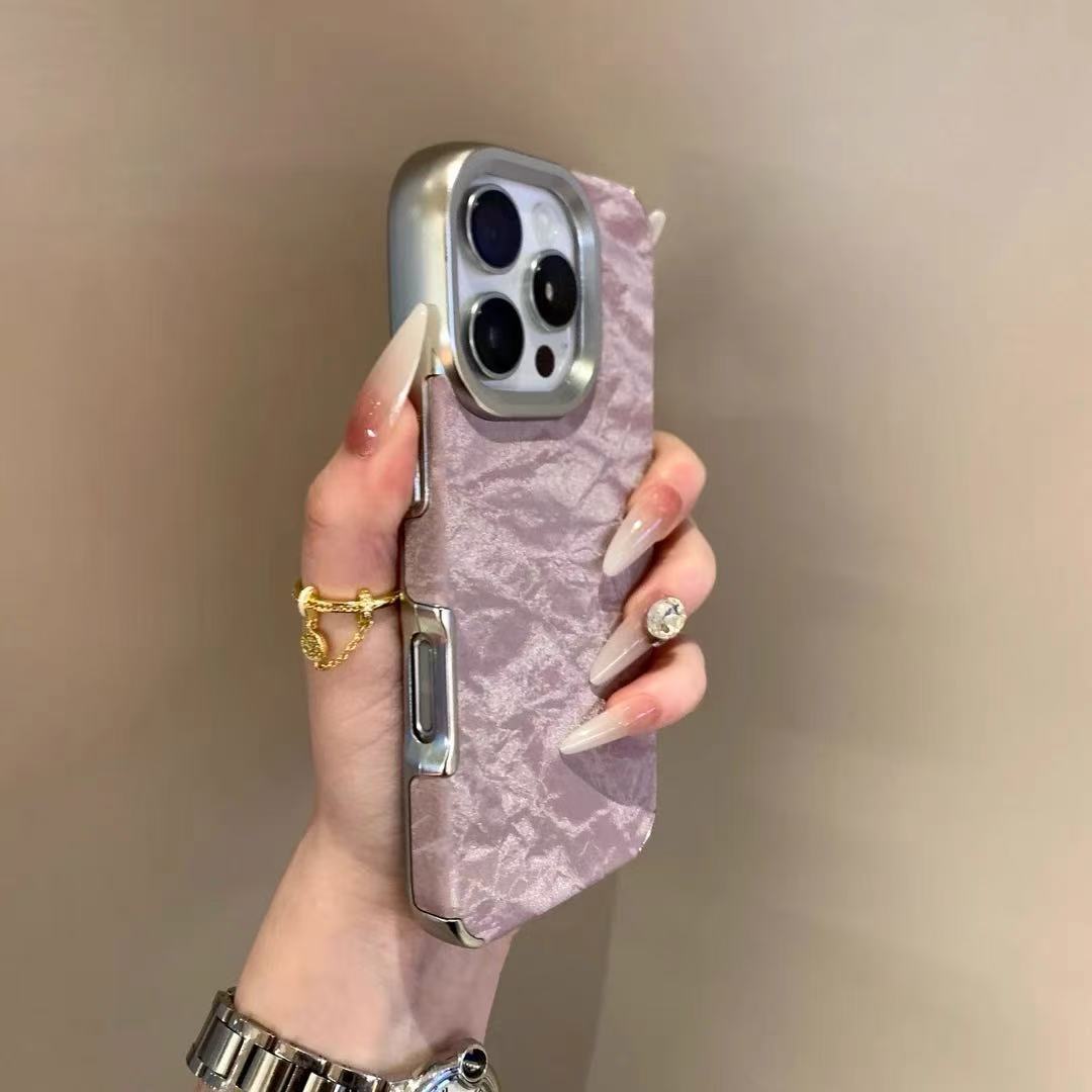 Patrón de montaña de nieve de franela galvanizada para Apple 16PM funda para teléfono móvil iphone15/14ProMax pareja 13 simple