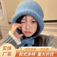 冬の保温帽子の子供が国境を越えたフェア島風ラファイエット帽子クラインブルーニット毛糸帽子バッグ帽子
