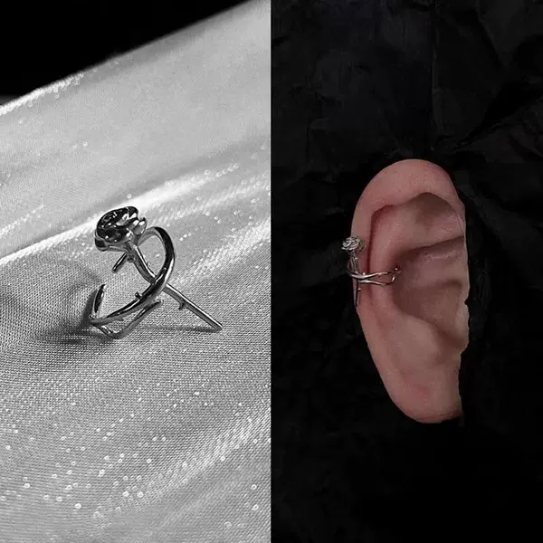 Thorn Rose ins Niche Design Simple Advanced Sense Ear Clip Cold Wind Trendy Ear Clip