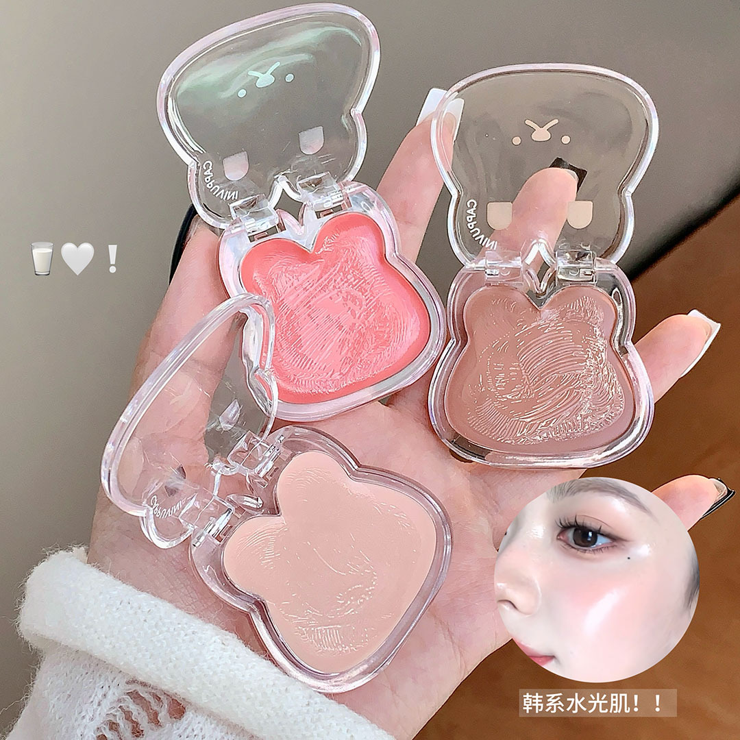 Cappuvini pequeño conejo agua luz crema multipropósito coreana vigor expansión blush mat saturado brillo alto maquillaje para mujeres