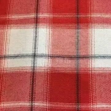 色织时尚格子涤棉斜纹磨毛梭织面料衬衫裤子裙子布料工厂直销现货