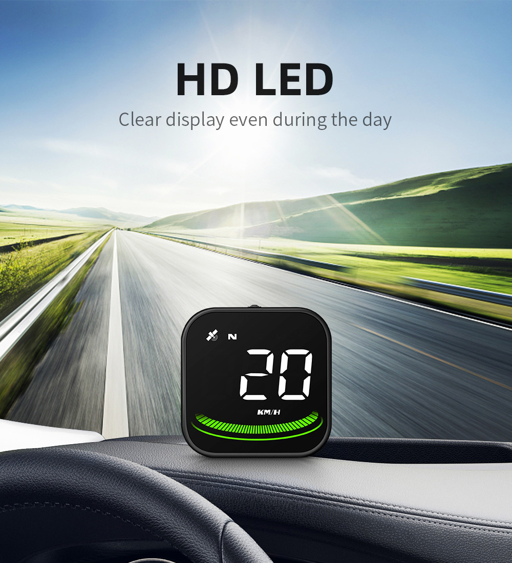 Car Head-Up Display Universal Hud Vehicle Gps Speedometer Speed Measurement Compass High-Definition Smart Display