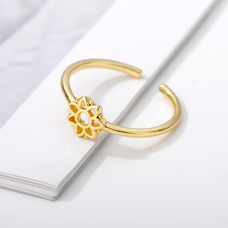 simple hollow flower opening adjustable ring flower stamen ring