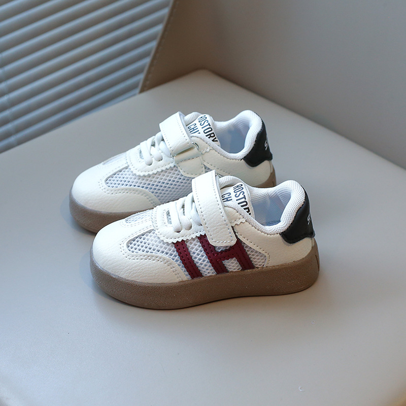 Zapatillas Deportivas para Niños, Primavera-Verano 2025, Transpirables, de Malla, Huecas, Retro, Versátiles, Blancas, para Niños y Niñas, al por Mayor