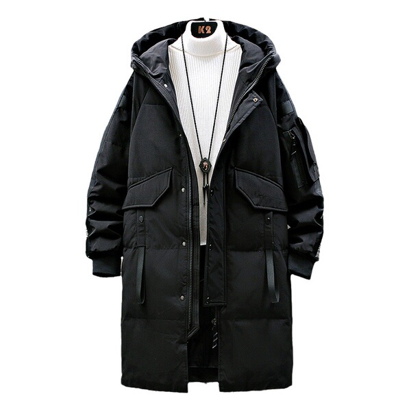 Long down jacket for boys