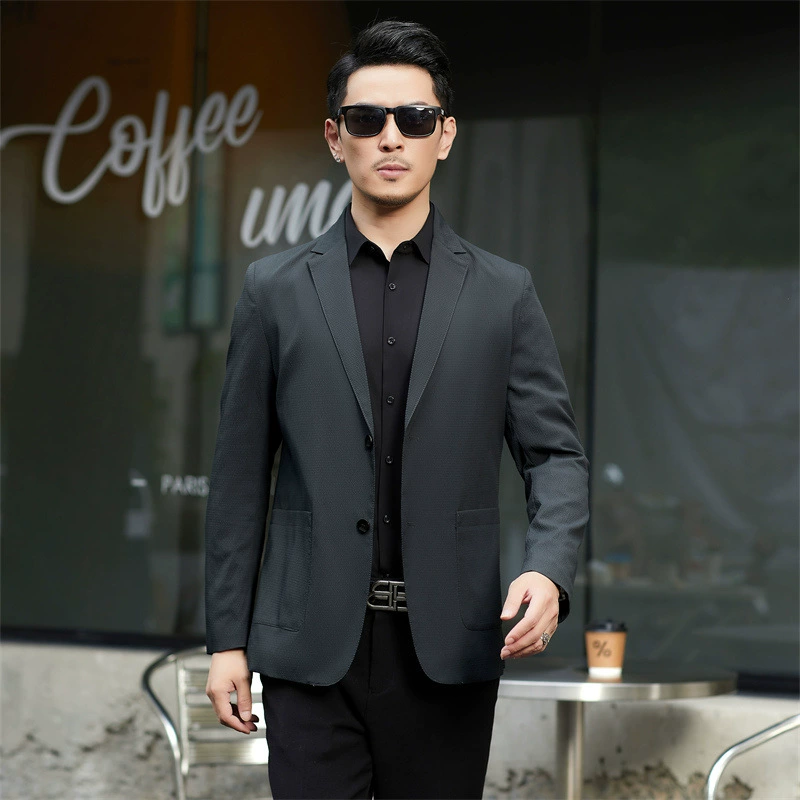 Autumn thin suit for leisure, colored jacket, slim fit