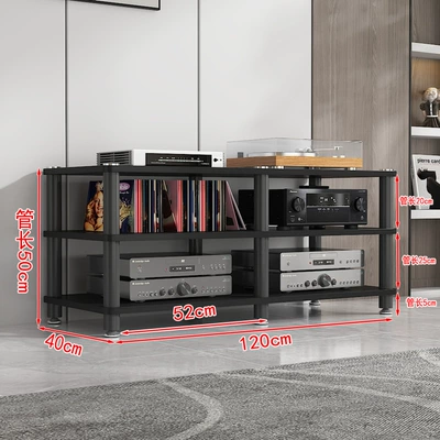 Electric car big tripod: Cabinet Theater Audio-Visual Room - three-layer-black-shelf-blackboard