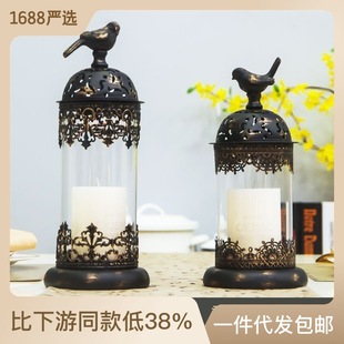 Moroccan European Candlestick Home Romantic Wedding Table Candle Candle Dinner Candle Holder Removable Factory Direct Supply