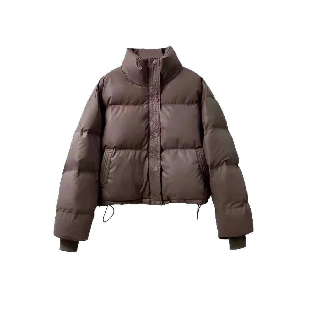 Sin lavado PU ropa de algodón para mujeres corto 2025 nuevo invierno grueso ropa de pan suelta ropa de moda de algodón chaqueta de algodón image 5