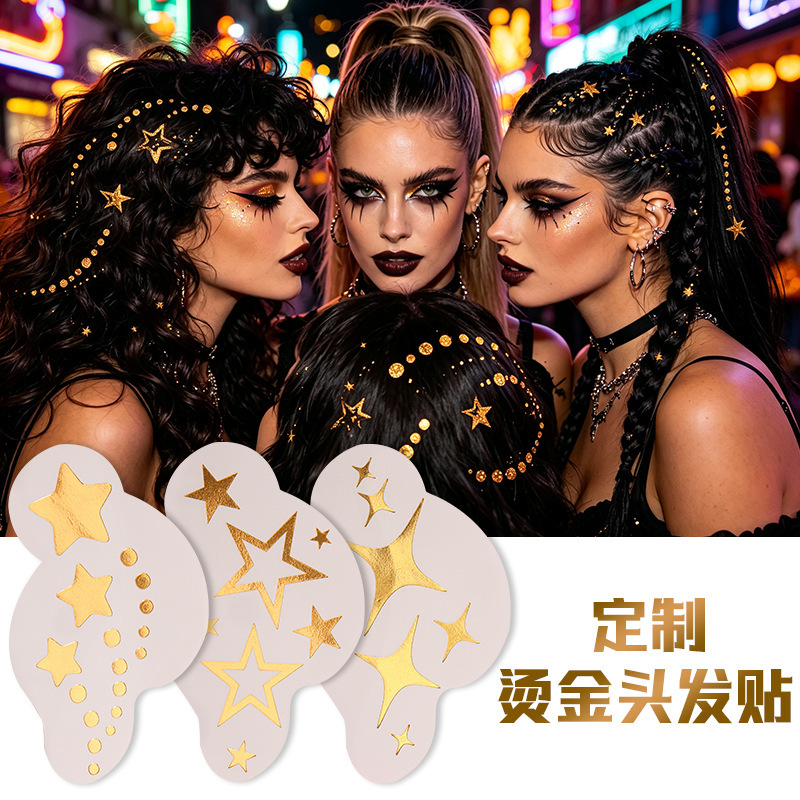Zhengxiang Customized Hot Stamped Hair Tattoo Stickers Water Transfer Hair Decoration Stickers Festival Party Makeup DIY Decoration Stickers OEM Zhengxiang Customized Hot Stamped Hair Tattoo Stickers Water Transfer Hair Decoration Stickers Festival Party Makeup DIY Decoration Stickers OEM